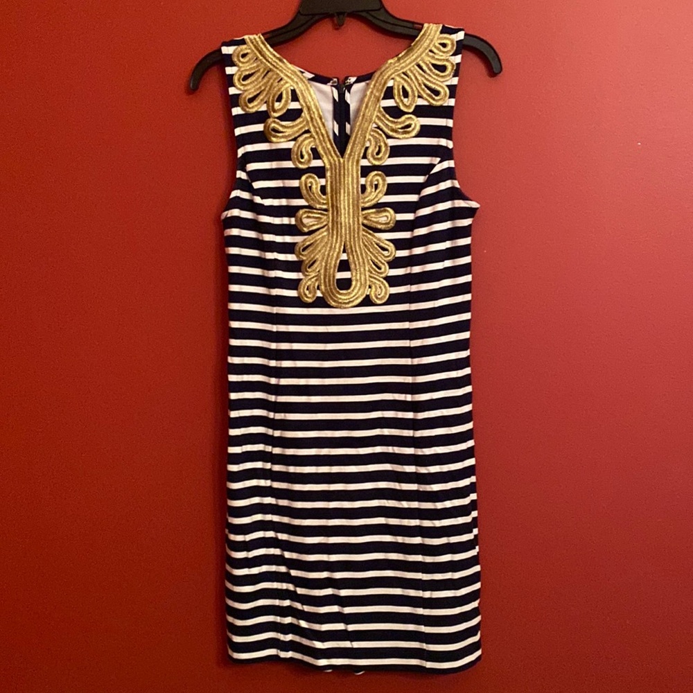 Crown and Ivy Navy striped dress